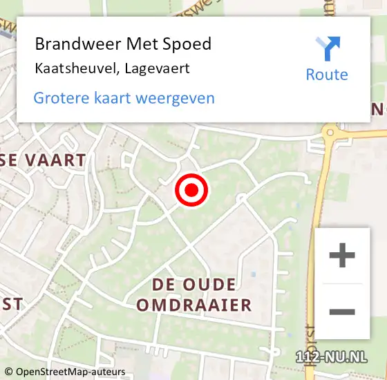 Locatie op kaart van de 112 melding: Brandweer Met Spoed Naar Kaatsheuvel, Lagevaert op 17 januari 2019 07:41