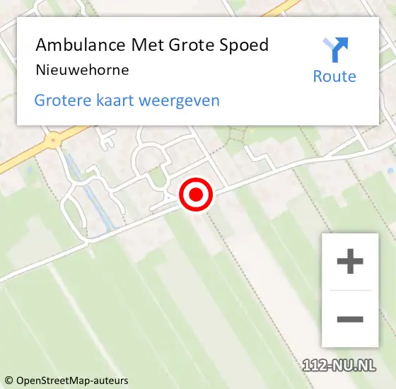 Locatie op kaart van de 112 melding: Ambulance Met Grote Spoed Naar Nieuwehorne op 17 januari 2019 10:24
