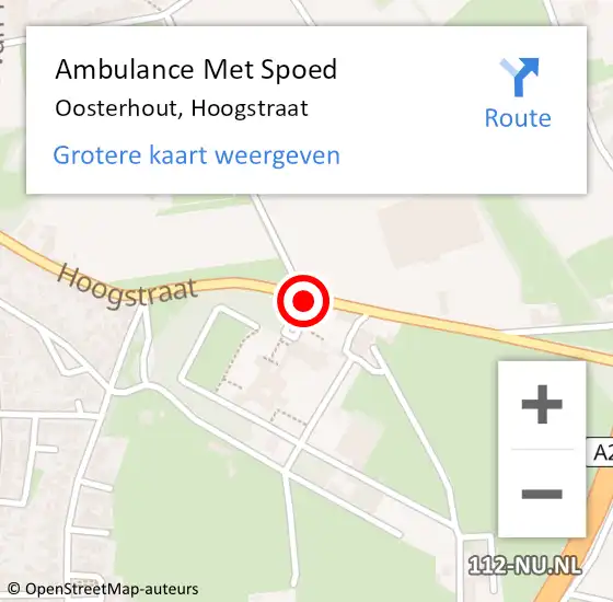 Locatie op kaart van de 112 melding: Ambulance Met Spoed Naar Oosterhout, Hoogstraat op 17 januari 2019 10:47