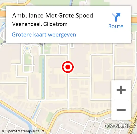 Locatie op kaart van de 112 melding: Ambulance Met Grote Spoed Naar Veenendaal, Gildetrom op 17 januari 2019 12:07