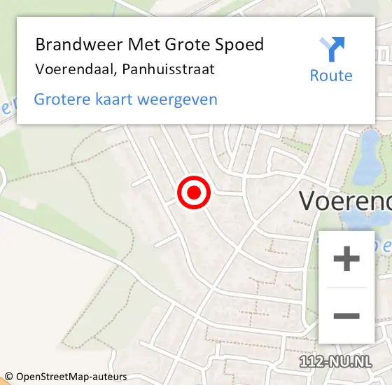 Locatie op kaart van de 112 melding: Brandweer Met Grote Spoed Naar Voerendaal, Panhuisstraat op 17 januari 2019 13:18