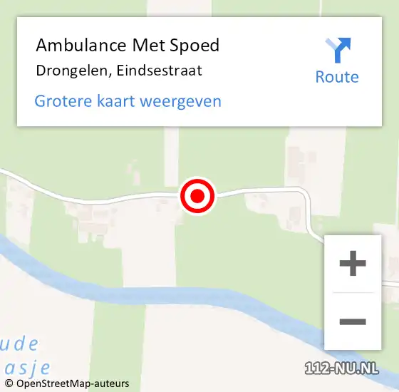 Locatie op kaart van de 112 melding: Ambulance Met Spoed Naar Drongelen, Eindsestraat op 18 januari 2019 01:51