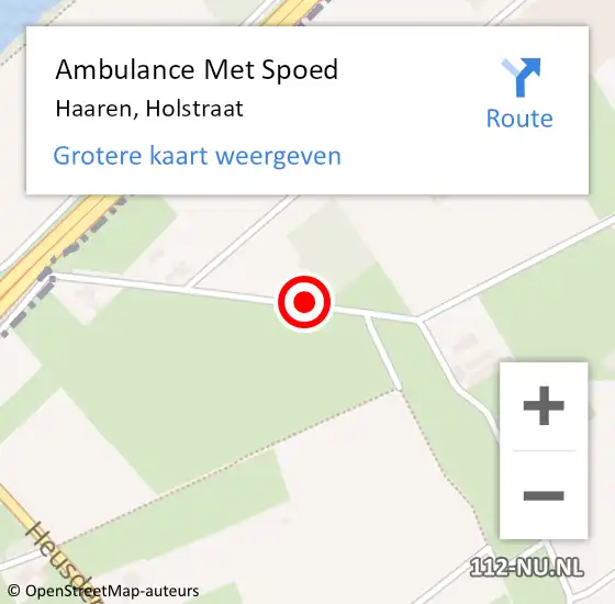 Locatie op kaart van de 112 melding: Ambulance Met Spoed Naar Haaren, Holstraat op 18 januari 2019 19:24