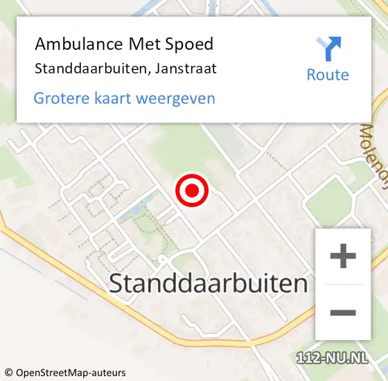 Locatie op kaart van de 112 melding: Ambulance Met Spoed Naar Standdaarbuiten, Noord op 19 januari 2019 00:41