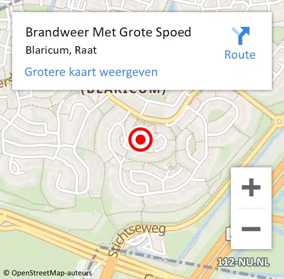 Locatie op kaart van de 112 melding: Brandweer Met Grote Spoed Naar Blaricum, Raat op 19 januari 2019 04:45