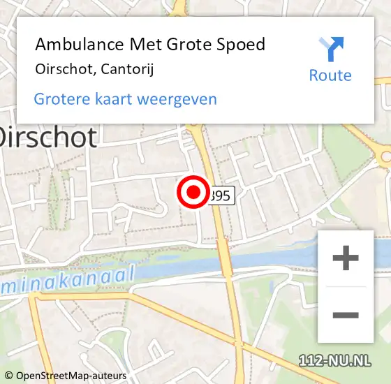 Locatie op kaart van de 112 melding: Ambulance Met Grote Spoed Naar Oirschot, Cantorij op 19 januari 2019 15:07