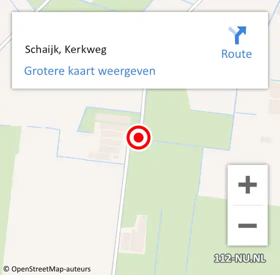 Locatie op kaart van de 112 melding:  Schaijk, Kerkweg op 19 januari 2019 17:16