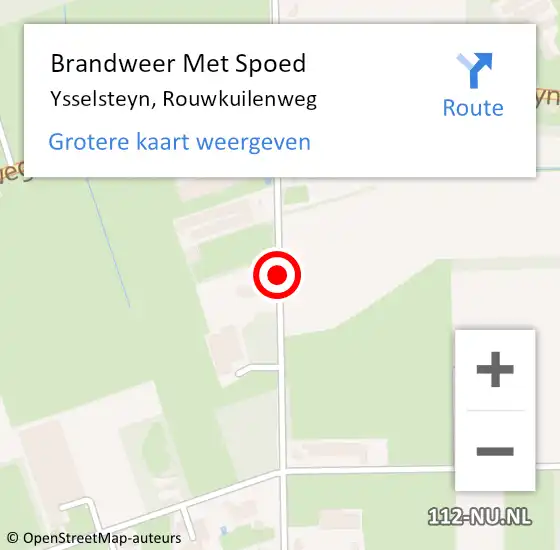 Locatie op kaart van de 112 melding: Brandweer Met Spoed Naar Ysselsteyn, Rouwkuilenweg op 19 januari 2019 17:26