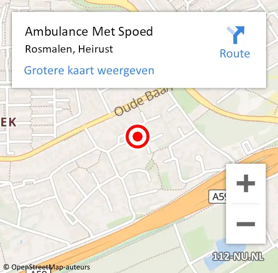 Locatie op kaart van de 112 melding: Ambulance Met Spoed Naar Rosmalen, Heirust op 19 januari 2019 23:27