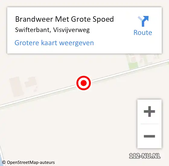 Locatie op kaart van de 112 melding: Brandweer Met Grote Spoed Naar Swifterbant, Visvijverweg op 19 januari 2019 23:46