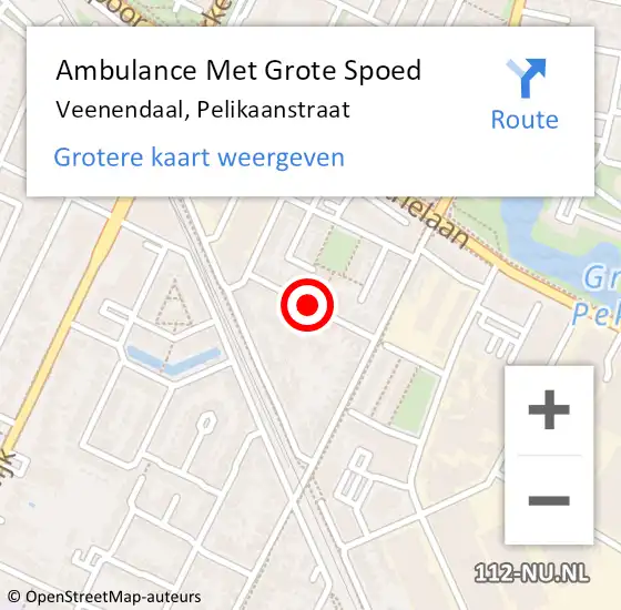 Locatie op kaart van de 112 melding: Ambulance Met Grote Spoed Naar Veenendaal, Pelikaanstraat op 20 januari 2019 11:16