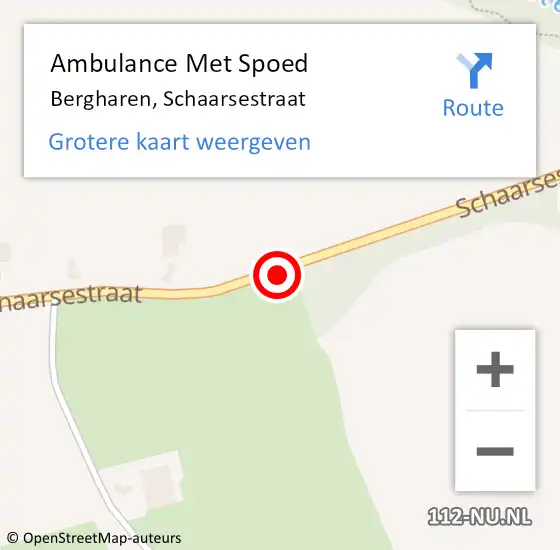 Locatie op kaart van de 112 melding: Ambulance Met Spoed Naar Bergharen, Schaarsestraat op 20 januari 2019 11:57