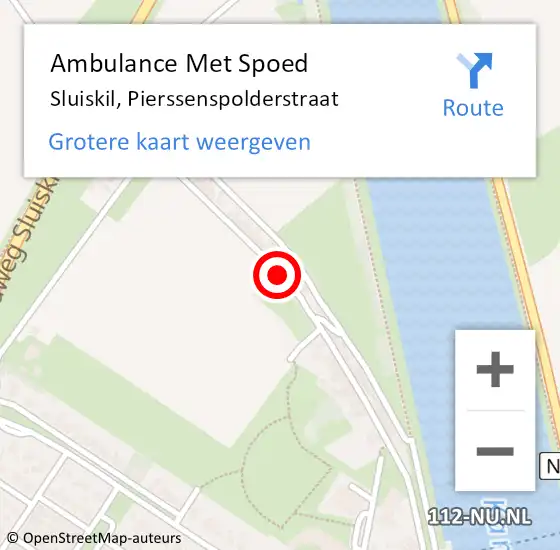 Locatie op kaart van de 112 melding: Ambulance Met Spoed Naar Sluiskil, Pierssenspolderstraat op 20 januari 2019 14:06