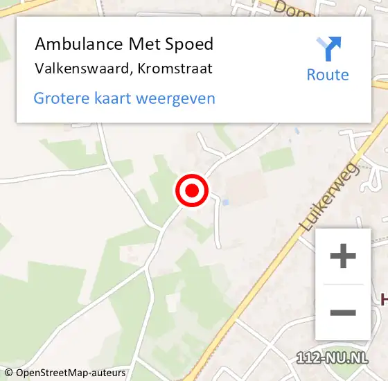 Locatie op kaart van de 112 melding: Ambulance Met Spoed Naar Valkenswaard, Kromstraat op 20 januari 2019 17:53