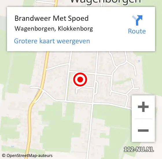 Locatie op kaart van de 112 melding: Brandweer Met Spoed Naar Wagenborgen, Klokkenborg op 20 januari 2019 20:05