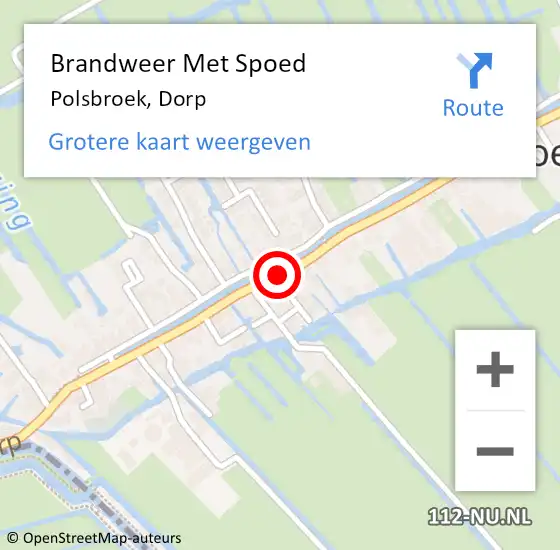 Locatie op kaart van de 112 melding: Brandweer Met Spoed Naar Polsbroek, Dorp op 21 januari 2019 10:49