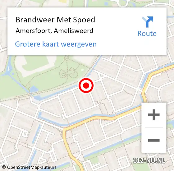 Locatie op kaart van de 112 melding: Brandweer Met Spoed Naar Amersfoort, Amelisweerd op 21 januari 2019 14:44