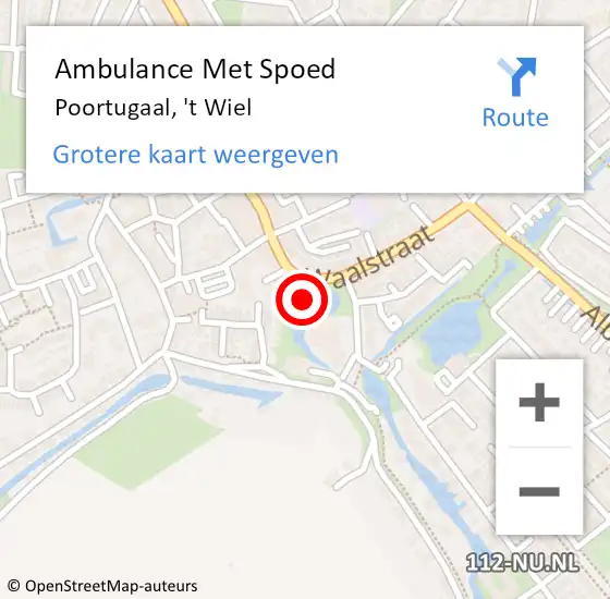 Locatie op kaart van de 112 melding: Ambulance Met Spoed Naar Poortugaal, 't Wiel op 21 januari 2019 20:40