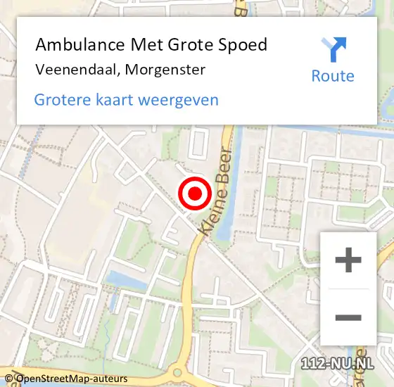 Locatie op kaart van de 112 melding: Ambulance Met Grote Spoed Naar Veenendaal, Morgenster op 22 januari 2019 06:04