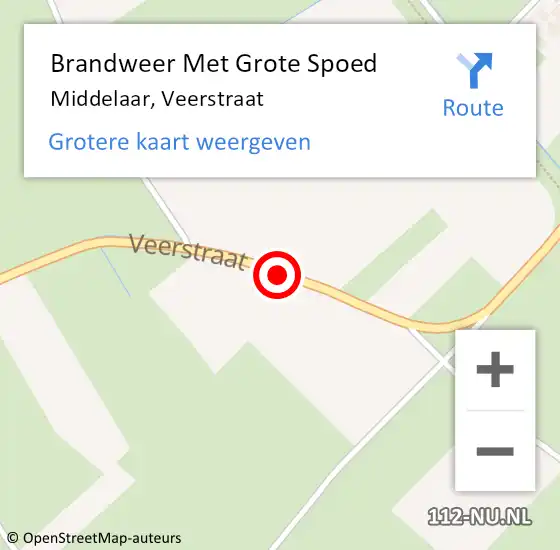 Locatie op kaart van de 112 melding: Brandweer Met Grote Spoed Naar Middelaar, Veerstraat op 22 januari 2019 16:28