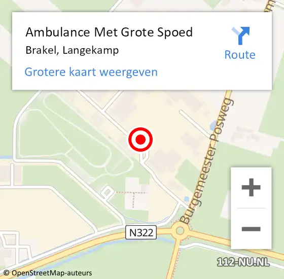 Locatie op kaart van de 112 melding: Ambulance Met Grote Spoed Naar Brakel, Langekamp op 22 januari 2019 18:49