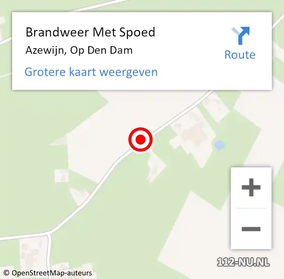 Locatie op kaart van de 112 melding: Brandweer Met Spoed Naar Azewijn, Op Den Dam op 23 januari 2019 07:16