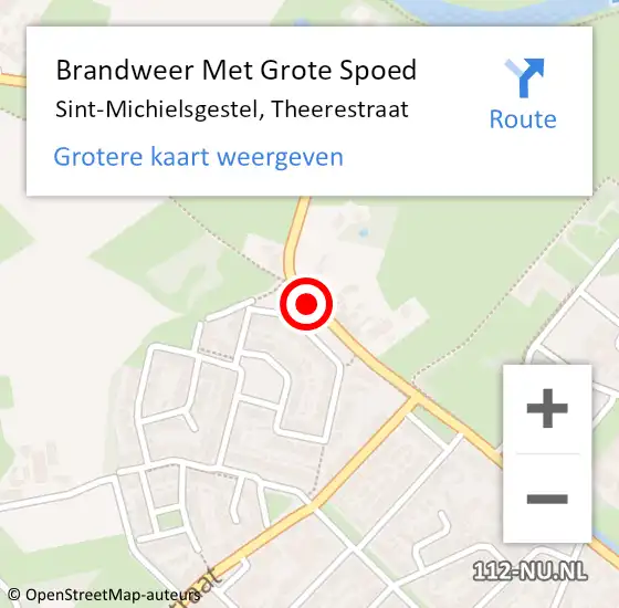 Locatie op kaart van de 112 melding: Brandweer Met Grote Spoed Naar Sint-Michielsgestel, Theerestraat op 23 januari 2019 07:40