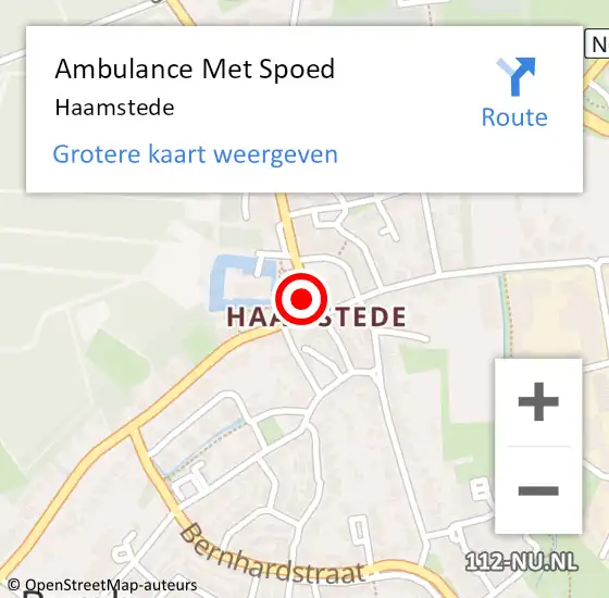Locatie op kaart van de 112 melding: Ambulance Met Spoed Naar Haamstede op 23 januari 2019 14:34