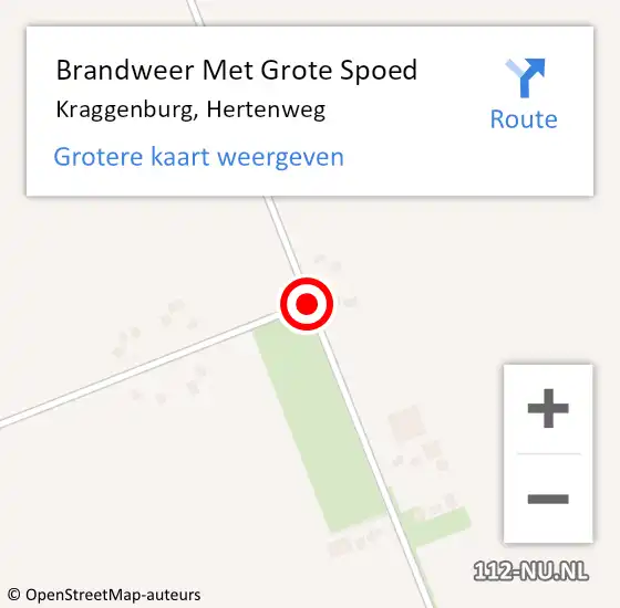 Locatie op kaart van de 112 melding: Brandweer Met Grote Spoed Naar Kraggenburg, Hertenweg op 23 januari 2019 16:27