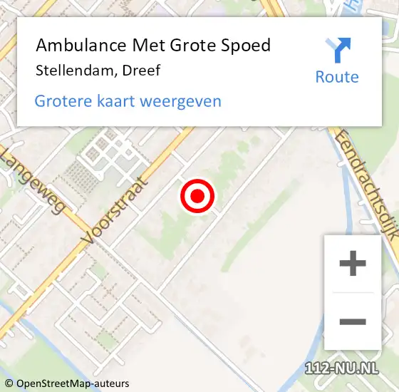 Locatie op kaart van de 112 melding: Ambulance Met Grote Spoed Naar Stellendam, Dreef op 23 januari 2019 16:45