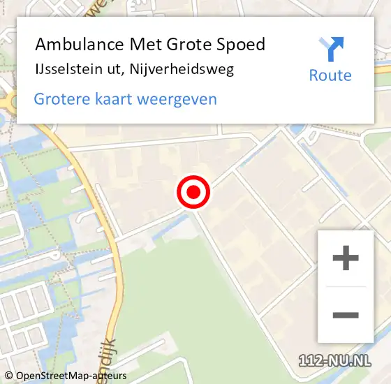 Locatie op kaart van de 112 melding: Ambulance Met Grote Spoed Naar IJsselstein ut, Nijverheidsweg op 21 maart 2014 11:42