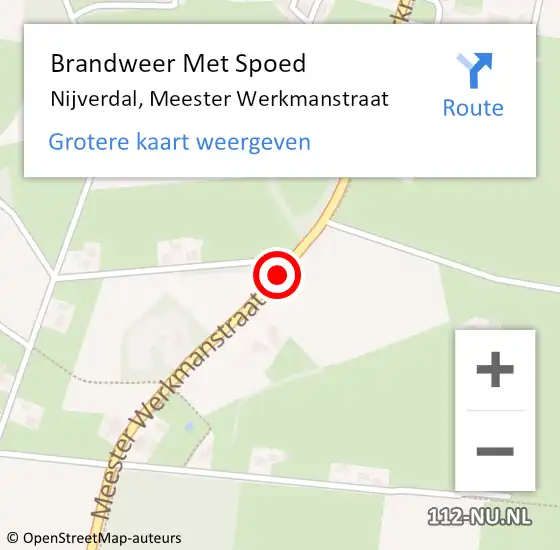 Locatie op kaart van de 112 melding: Brandweer Met Spoed Naar Nijverdal, Meester Werkmanstraat op 23 januari 2019 22:11