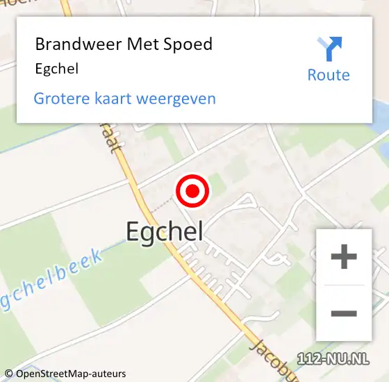 Locatie op kaart van de 112 melding: Brandweer Met Spoed Naar Egchel op 24 januari 2019 10:16