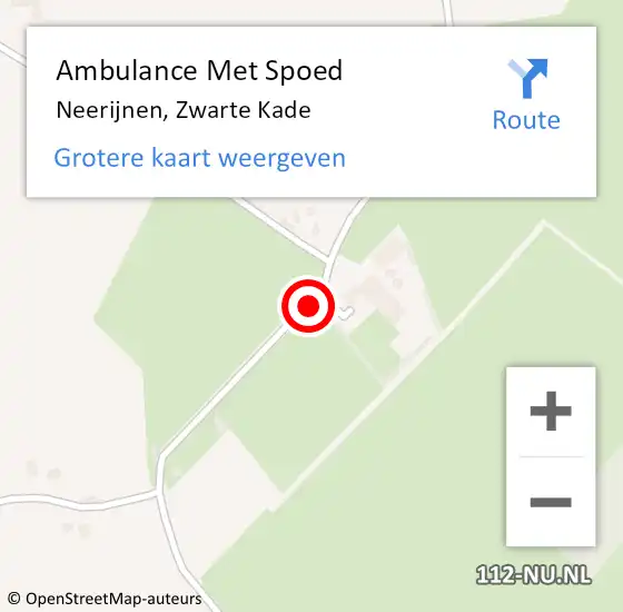 Locatie op kaart van de 112 melding: Ambulance Met Spoed Naar Neerijnen, Zwarte Kade op 24 januari 2019 11:45