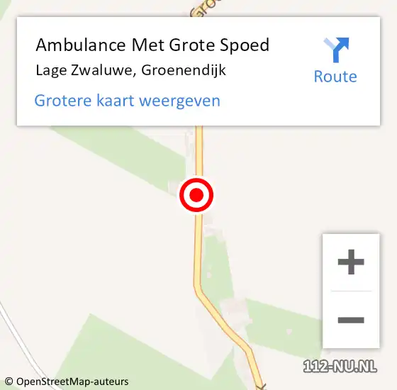 Locatie op kaart van de 112 melding: Ambulance Met Grote Spoed Naar Lage Zwaluwe, Groenendijk op 24 januari 2019 17:25