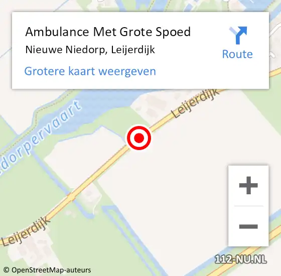 Locatie op kaart van de 112 melding: Ambulance Met Grote Spoed Naar Nieuwe Niedorp, Leijerdijk op 24 januari 2019 18:20