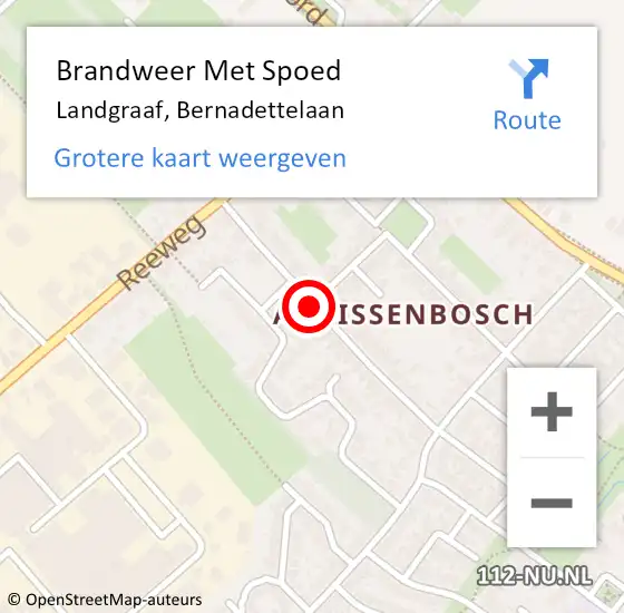 Locatie op kaart van de 112 melding: Brandweer Met Spoed Naar Landgraaf, Bernadettelaan op 25 januari 2019 09:40