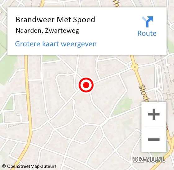 Locatie op kaart van de 112 melding: Brandweer Met Spoed Naar Naarden, Zwarteweg op 25 januari 2019 22:16