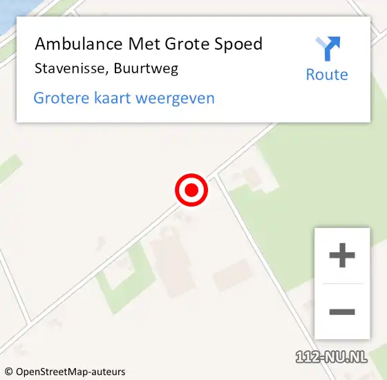 Locatie op kaart van de 112 melding: Ambulance Met Grote Spoed Naar Stavenisse, Buurtweg op 26 januari 2019 14:09