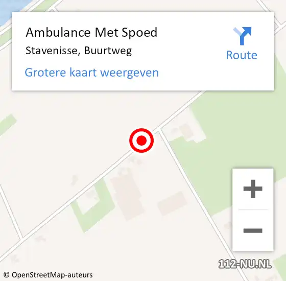 Locatie op kaart van de 112 melding: Ambulance Met Spoed Naar Stavenisse, Buurtweg op 26 januari 2019 14:16