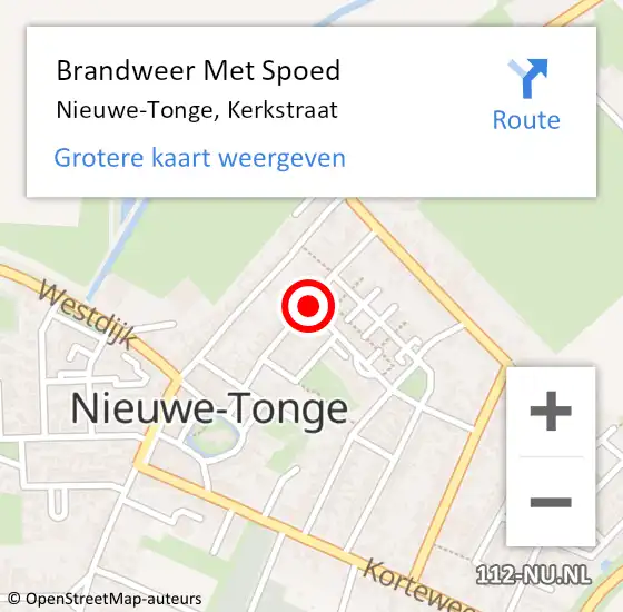 Locatie op kaart van de 112 melding: Brandweer Met Spoed Naar Nieuwe-Tonge, Kerkstraat op 26 januari 2019 15:03