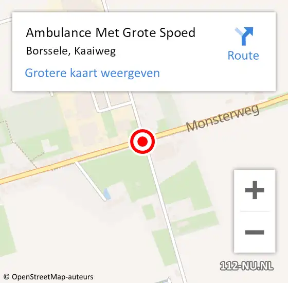 Locatie op kaart van de 112 melding: Ambulance Met Grote Spoed Naar Borssele, Kaaiweg op 27 januari 2019 13:44