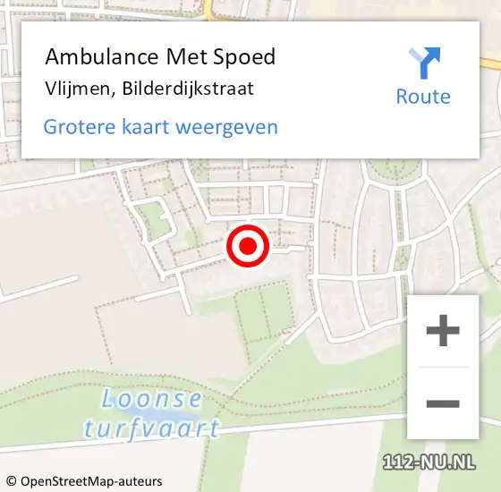 Locatie op kaart van de 112 melding: Ambulance Met Spoed Naar Vlijmen, Bilderdijkstraat op 27 januari 2019 19:59