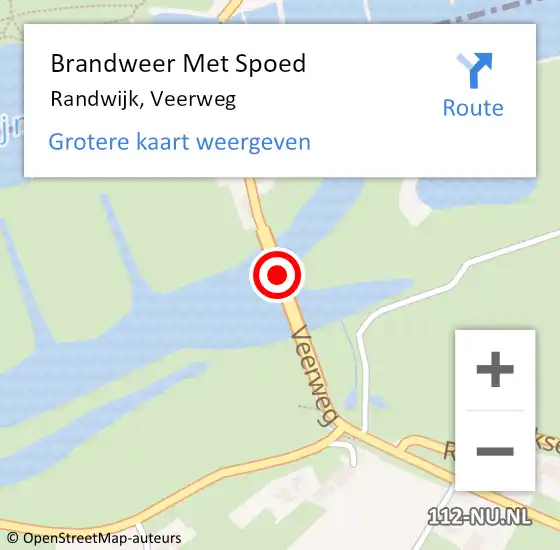 Locatie op kaart van de 112 melding: Brandweer Met Spoed Naar Randwijk, Veerweg op 27 januari 2019 20:59