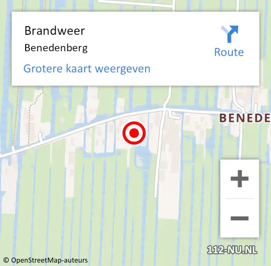 Locatie op kaart van de 112 melding: Brandweer Benedenberg op 28 januari 2019 16:13