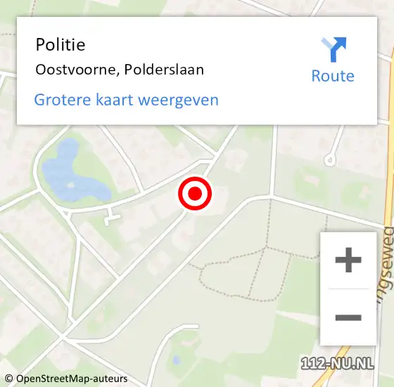 Locatie op kaart van de 112 melding: Politie Oostvoorne, Polderslaan op 28 januari 2019 19:10