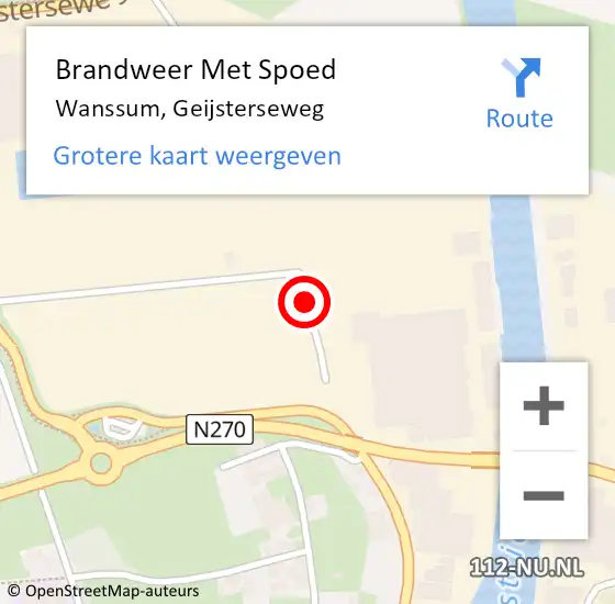 Locatie op kaart van de 112 melding: Brandweer Met Spoed Naar Wanssum, Geijsterseweg op 29 januari 2019 06:17
