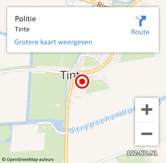 Locatie op kaart van de 112 melding: Politie Tinte op 29 januari 2019 08:00