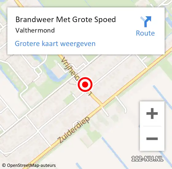 Locatie op kaart van de 112 melding: Brandweer Met Grote Spoed Naar Valthermond op 29 januari 2019 11:37