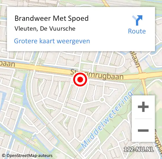 Locatie op kaart van de 112 melding: Brandweer Met Spoed Naar Vleuten, De Vuursche op 29 januari 2019 12:31